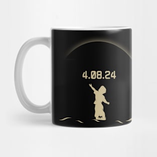 Solar Eclipse Kid Shilouette Mug